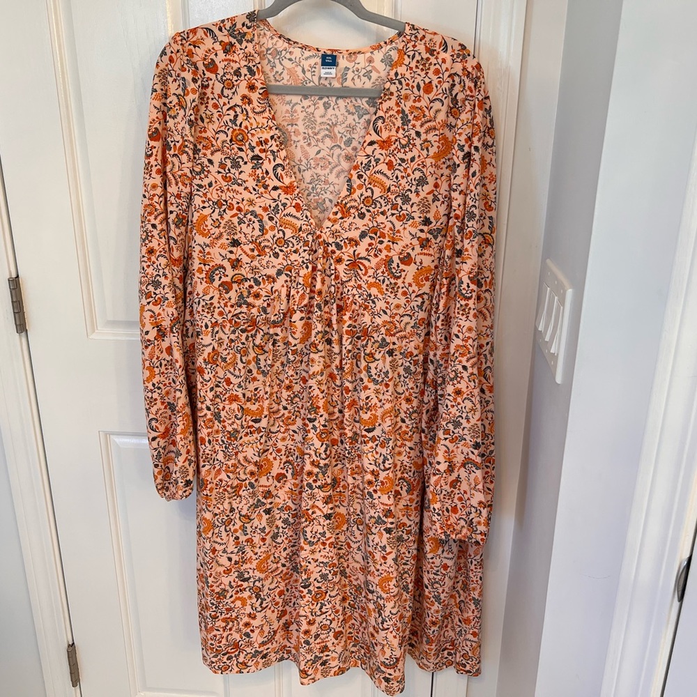 Old Navy Plus Size Thanksgiving Fall Dress, Size XXL Tall
